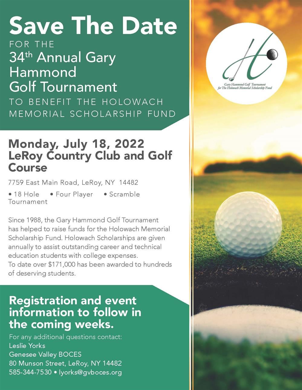 Annual Gary Hammond Golf Tournament